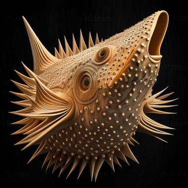 3D model Star ancistrus fish (STL)